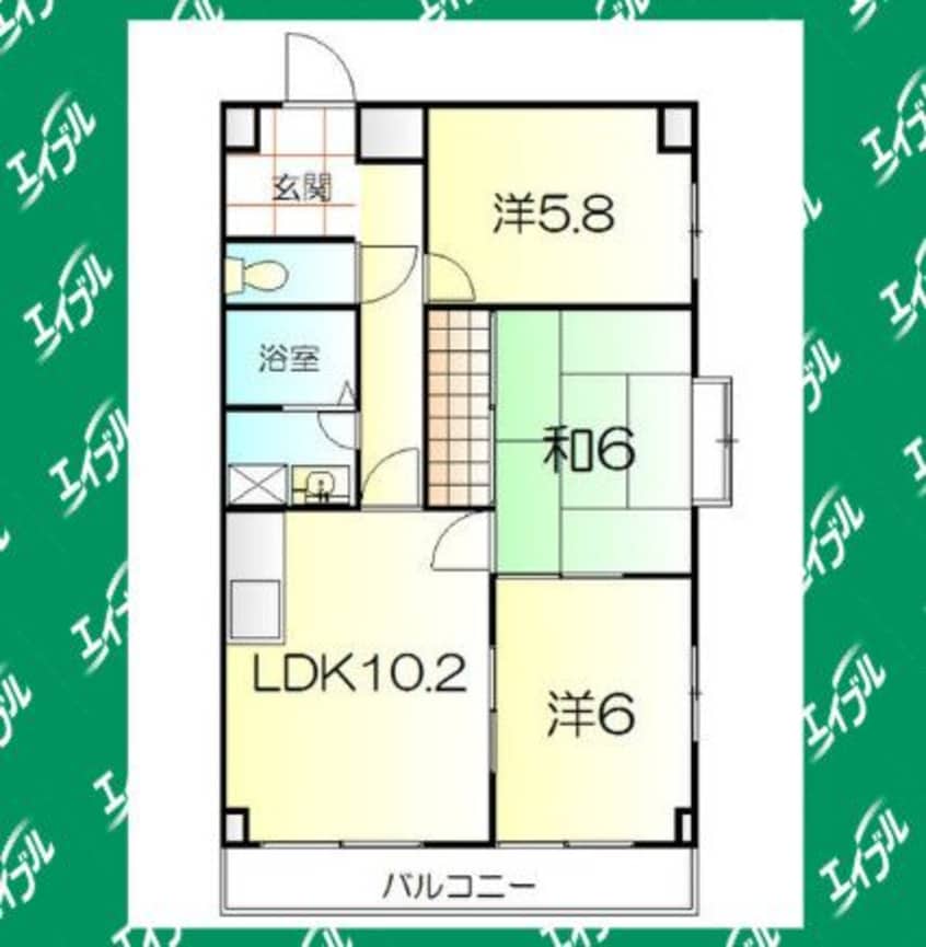 間取図 ポレール南加木屋