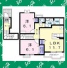 リヴィエール 2LDKの間取り