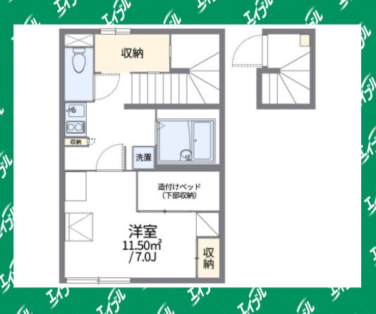 間取り図 レオパレスボンヌシャンス　長浦