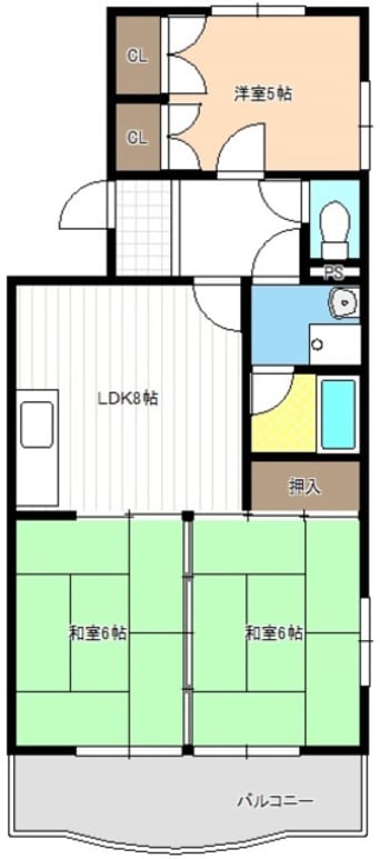 間取図 グランドハイツ服部
