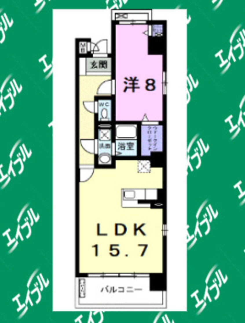 間取図 名鉄河和線/青山駅 徒歩7分 2階 築12年