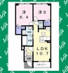 東海道本線/大高駅 徒歩7分 1階 1年未満 2LDKの間取り
