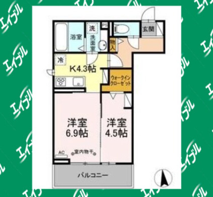 間取図 東海道本線/逢妻駅 徒歩3分 3階 築1年