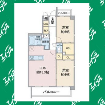 間取図 名古屋市営地下鉄東山線/一社駅 徒歩11分 4階 築7年