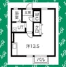 ピアニーフィールドA 1Rの間取り