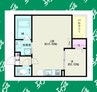 Jack komeiⅢ 1LDKの間取り