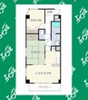 グランドヒルズ西川 2LDKの間取り