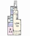 サニーコート伏見 1LDKの間取り