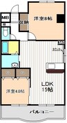 メゾン岩室 2LDKの間取り