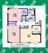 Green　House万場山 2LDKの間取り