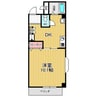 名鉄名古屋本線/前後駅 徒歩5分 2階 築25年 1DKの間取り