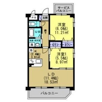 間取図 武豊線/東浦駅 徒歩17分 2階 築17年