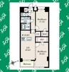 S-RESIDENCE神沢afford 2LDKの間取り