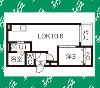 間取図 名古屋臨海高速鉄道<あおなみ線>/荒子川公園駅 徒歩5分 3階 築2年