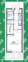 レオパレスエルハピネス 1Kの間取り