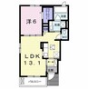 ラ　フルレット 1LDKの間取り
