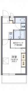 レオパレスフィレンツェ七番 1Kの間取り