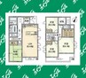 大針1丁目戸建 4LDKの間取り