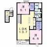 アルベロソット 2LDKの間取り