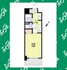 テルミオ常滑 1Kの間取り