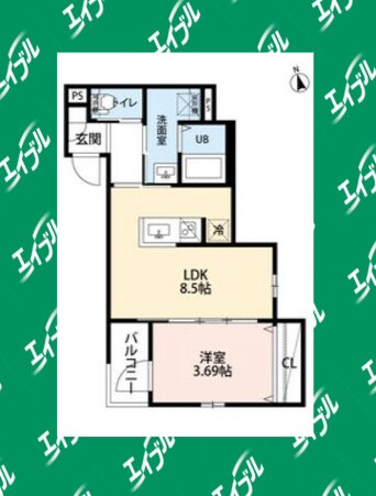 間取図 近鉄名古屋線/黄金駅 徒歩9分 1階 建築中