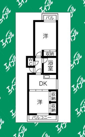 間取図 名古屋市営地下鉄東山線/高畑駅 徒歩5分 2階 築37年