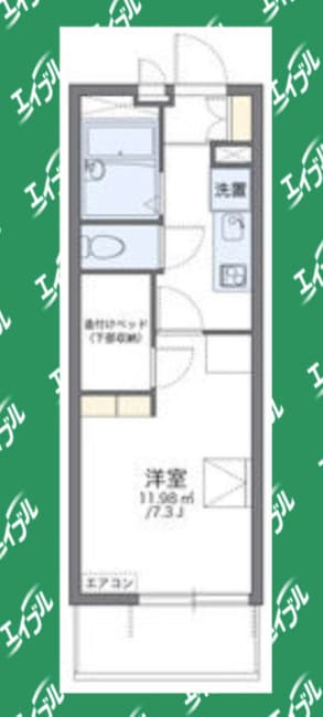 間取り図 名鉄犬山線/下小田井駅 徒歩9分 2階 築17年