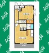 ハピウス 1LDKの間取り
