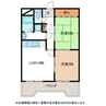 マンション ベルエア 2LDKの間取り
