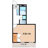 レトワール 1Kの間取り