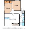 パークメゾン西浦 2LDKの間取り