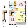 Ｄルームヨシダ 2LDKの間取り