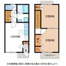 メゾネットヨシダC棟 2LDKの間取り