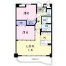 アルカンシェル 2LDKの間取り