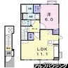 メゾン・ド・ソレイユ 1LDKの間取り