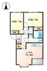 クレア雅（ＣＲＥＡ雅） 2LDKの間取り