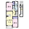 サンリット　佐橋　Ｂ 2LDKの間取り