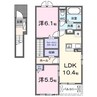 ブローテ 2LDKの間取り