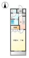 ラ・トゥール（Ｌａ・Ｔｏｕｒ） 1Kの間取り