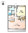 アイディール・ｙ 1LDKの間取り