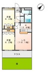 サニーコート百合前 2LDKの間取り