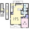 アントレッド 1LDKの間取り