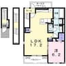 アントレッド 1LDKの間取り