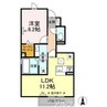 セジュールYUTAKAⅡ 1LDKの間取り