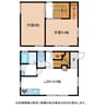 御嵩町古屋敷戸建賃貸 2LDKの間取り
