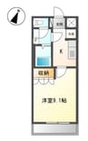 レスポアール（Ｌ’ｅｓｐｏｉｒ） 1Kの間取り