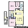 ピースフルＢ 2LDKの間取り