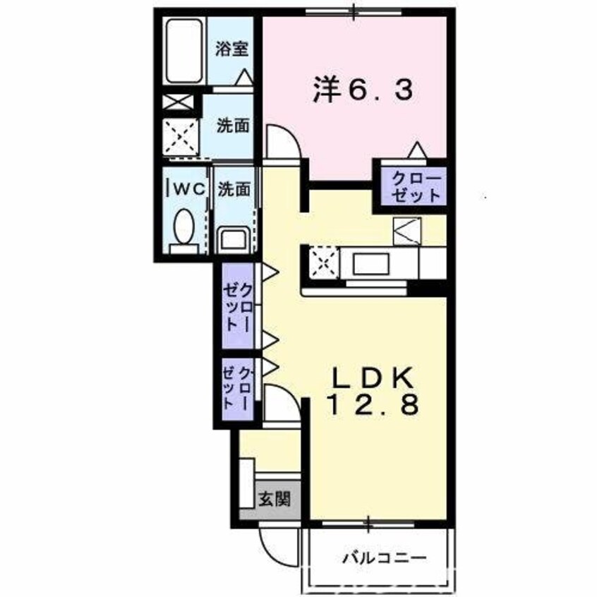 間取図 ニューアニメート　山手Ａ