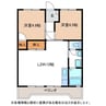シティハイツ 2LDKの間取り