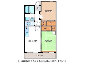 間取図 ベルメゾン今渡